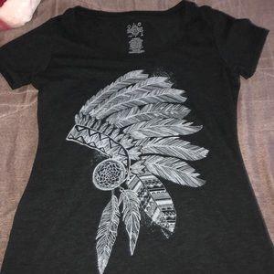Dark Gray Native Logo Tee Shirt